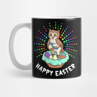 Owl painting Easter eggs - Happy Easter Mug